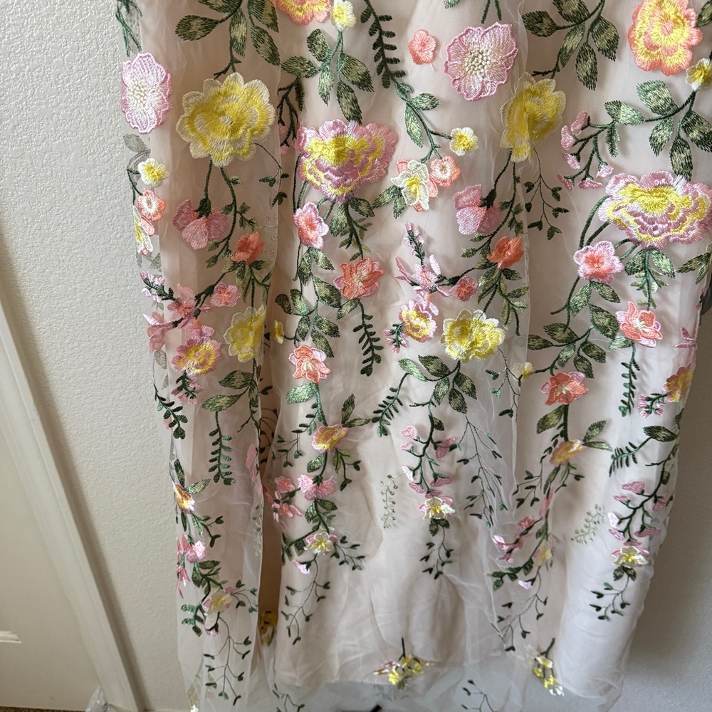 AW Bridal‎ Sz 14 Carole Dress Floral Embroidered Cream Dress - Picture 4 of 13